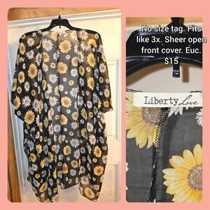 Liberty Love Sunflower Print Kimono